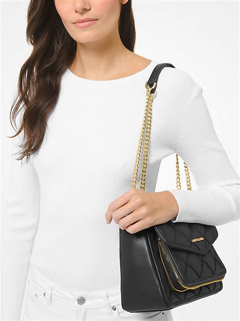 Regina Medium Woven Shoulder Bag 